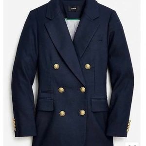 NWT J. Crew Bristol blazer in stretch linen blend, Navy Size 6